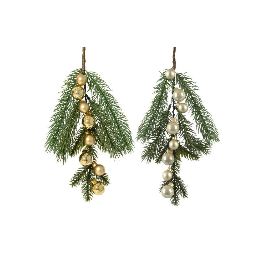 RAMO DI PINO SFERE ORO CHAMPAGNE H.4.5